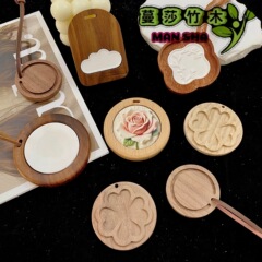 車のアロマセラピーペンダントクルミホームデコレーションエッセンシャルオイル石膏ディフューザーウッドペンダントハンギングワードローブフレグランスディフューザー