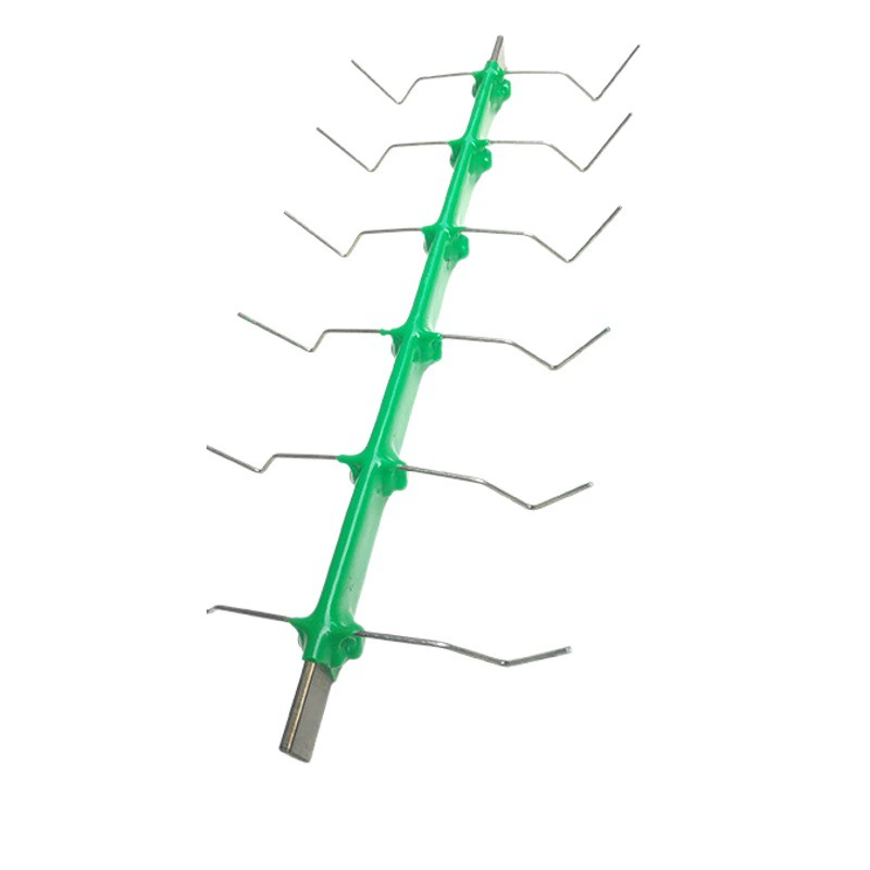 Заводская поставка оцинкованная горизонтальная полоса Shilei Гальваническая вешалка Зеленая стойка для электролитического распыления краски из нержавеющей стали с покрытием