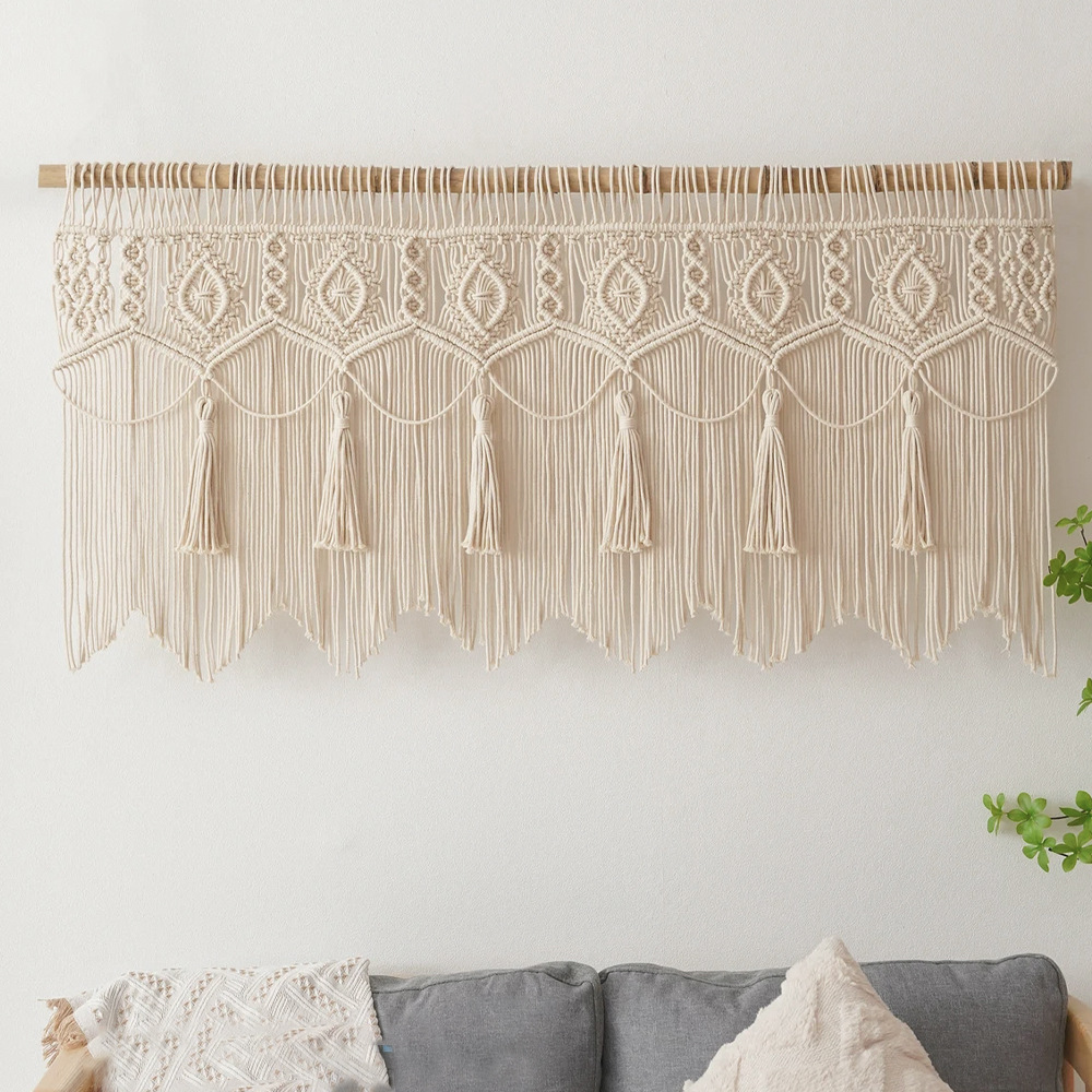 Phong cách mới Bắc Âu thủ công dệt Thảm treo rèm rèm cửa Bohemian trang trí nhà nền treo tường