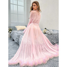 H 80512 Lace Sheer Robe Women ���߰�͸˯��Ů�羳����ͨ��