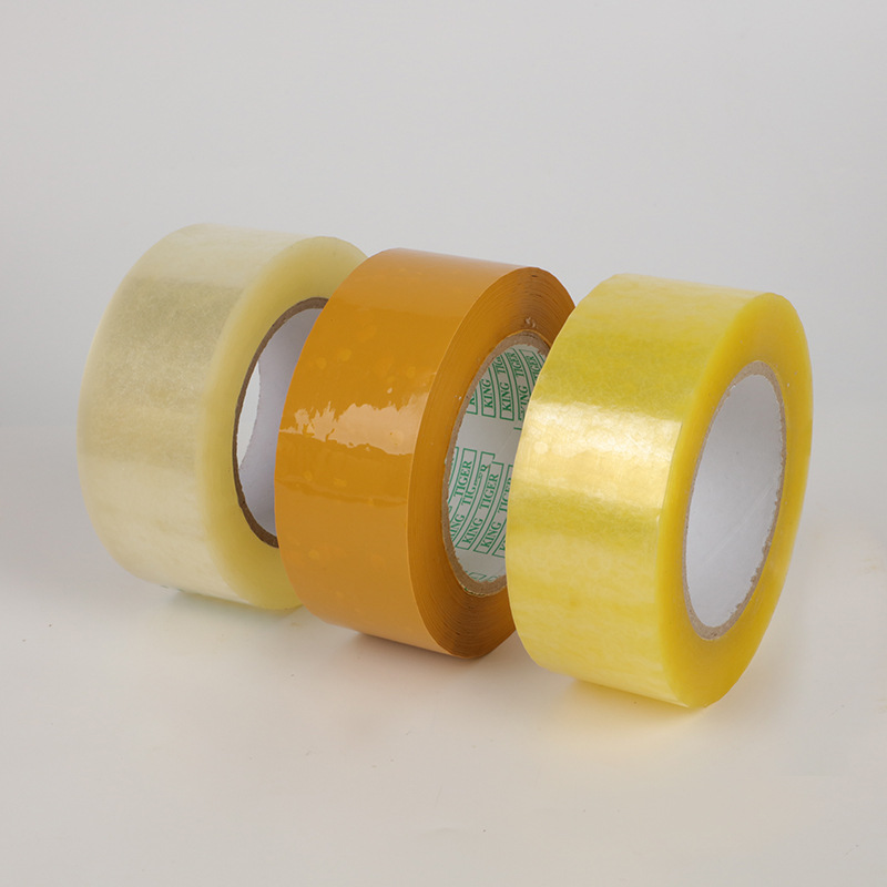 Cinta transparente Express embalaje sellado cinta de sellado gran rollo de cinta amarilla papel Jiangsu fábrica al por mayor