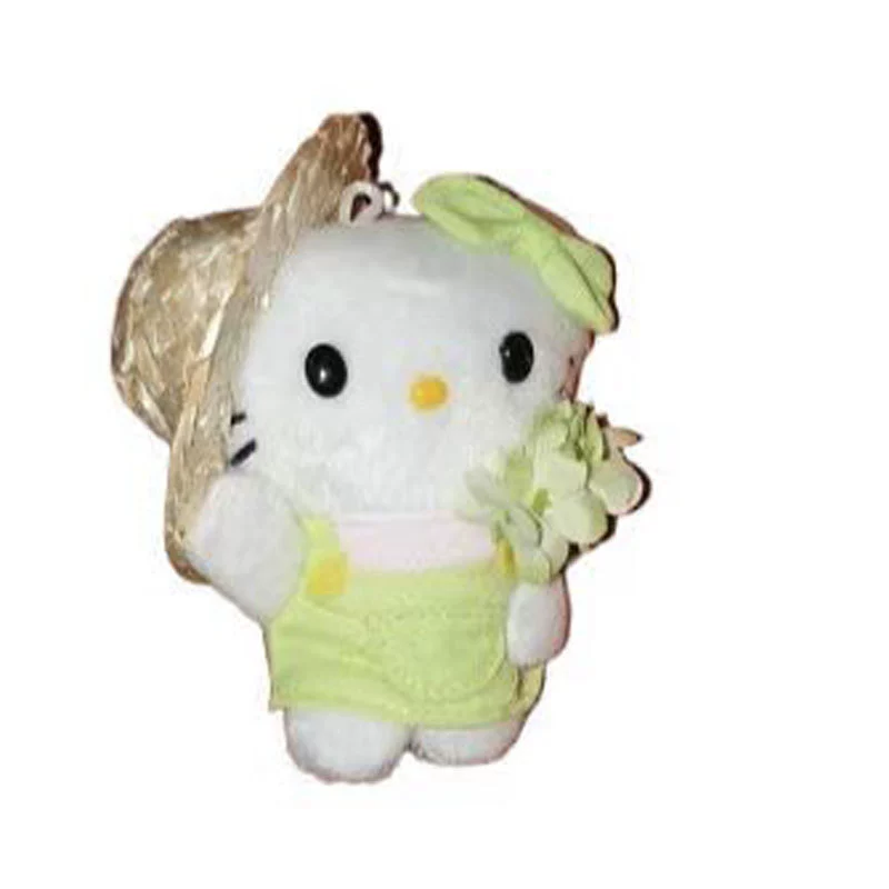Брелок-подвеска Hello Kitty плюшевый, универсальный, маленький 2,8×2,2 см с металлическим карабином