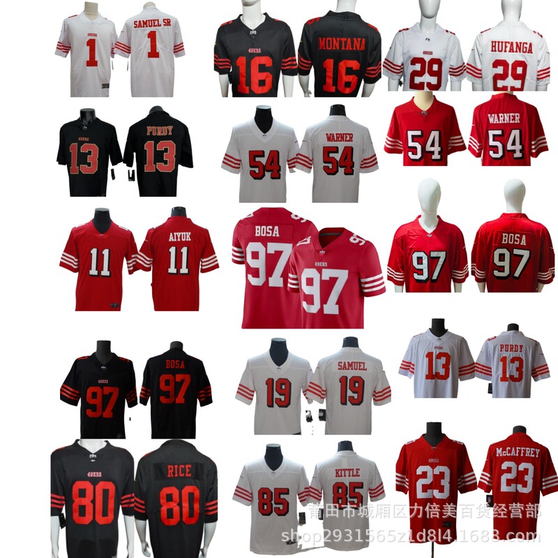 Nfl49 Team 49Ers American Football Jersey # 13 # 23 # 16 # 1 # 80 Second Generation Jersey Embroider Ready Stock Nfl49 Team 49Ers American Football Jersey # 13 # 23 # 16 # 1 # 80 Second Generation Jersey Embroider Ready Stock