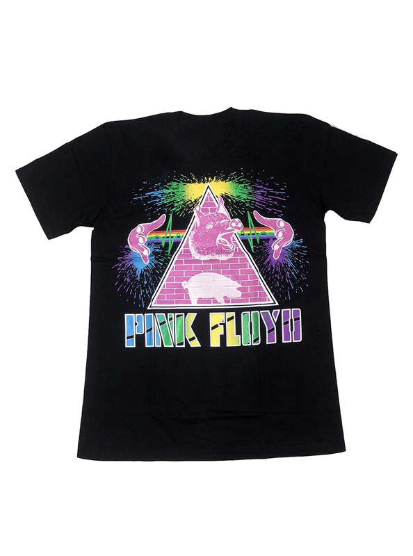 Pink Floyd Album Series American Vintage Loose High Street Casual Short Sleeve Men's Cotton Direct Spray T-Shirt