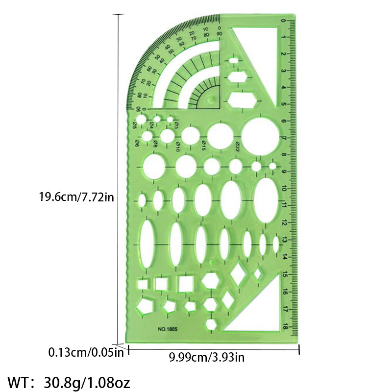 Regla de curva directa de fábrica Botón regla de arco regla de ropa regla de corte traje de regla de jaula de manga regla de tamaño colección