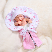 仿真嬰兒重生娃娃 30cm搪膠玩偶軟膠嬰兒陪睡安撫兒童過家家玩具