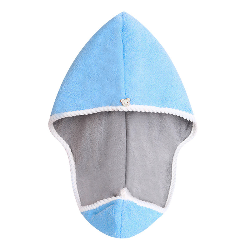 Gorro de secado del cabello Pañuelo engrosado para mujeres Cepillo de lavado del cabello Toalla de secado súper rápido Toalla de terciopelo de coral Toalla de secado lindo gorro de ducha
