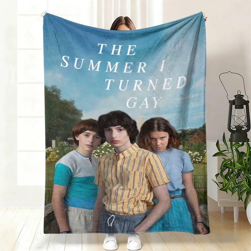 Плюшевая флисовая плед-одеяло BylerCP (в стиле Stranger Things), мягкий для отдыха, 70×100–150×200 см