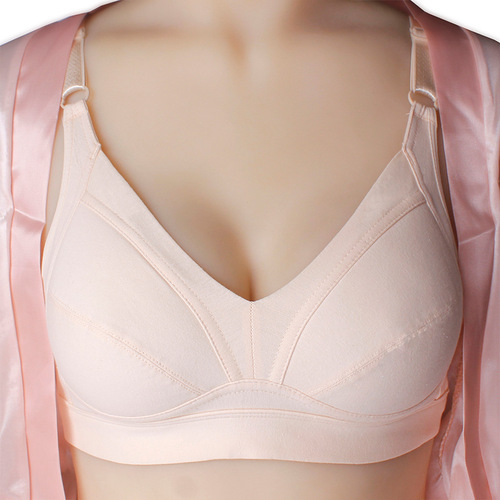 Spring and summer thin wire-free underwear for women with big breasts, large size bra without sponge, cross-border bra wholesale