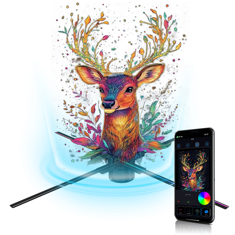 45cm Naked-Eye 3D Holographic Fan Projector Stereo Suspended 3D Holographic Advertising Machine Rotating Imaging Screenless Display 45cm Naked-Eye 3D Holographic Fan Projector Stereo Suspended 3D Holographic Advertising Machine Rotating Imaging Screenless Display