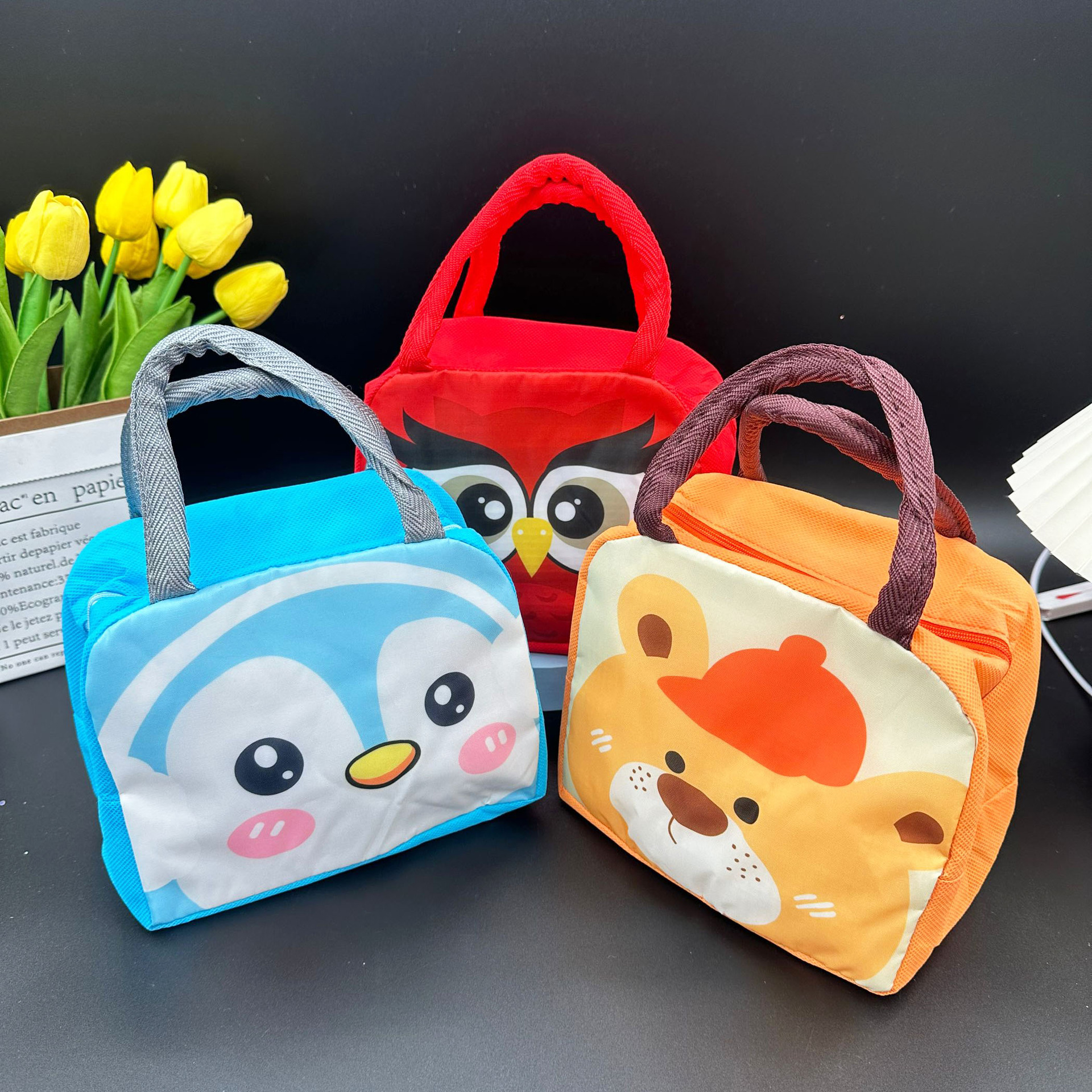 Amazon Cute Cartoon Lunch Bag Children's Lunch Heat Preservation Bag Thickened Aluminum Foil Heat Preservation Ice Bag Lunch Box Bag