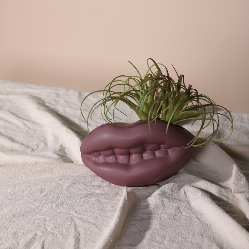 Florero de cerámica decoración sala de estar arreglo de flores Arte Abstracto TV gabinete pasillo mesa de comedor Nordic decoración del hogar flor dispositivo