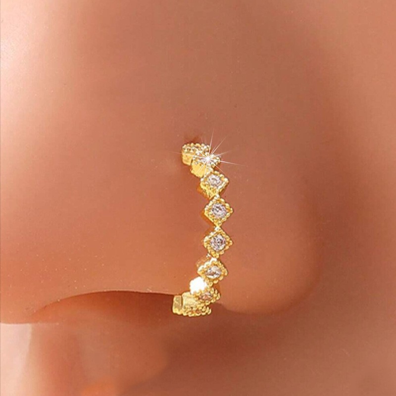 Exquisite Zircon Nose Stud With Multi Element Copper Micro Inlay_voghion.com