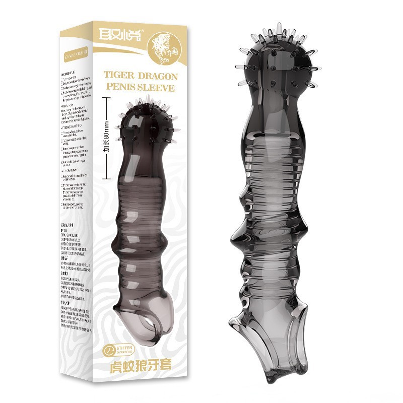 Pleasure Tiger Dragon Wolf Teeth - Negro Transparente 6922359307873