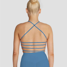 欧美新款lulu裸感瑜伽文胸女 美背防震聚拢运动健身运动内衣代发