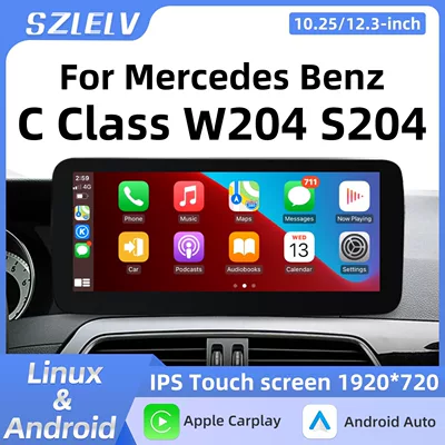 Original Car Style Android Central Control Large Screen Suitable for Mercedes-Benz C-Class W204 S204 2011-2015 Car Navigation Touch Screen