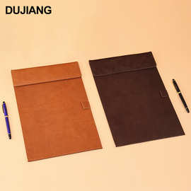 定制真皮磁吸资料夹美术生皮质绘画速写板商务办公文件夹写字垫板