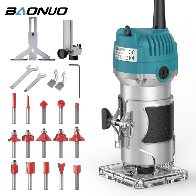 修边机直销电动木工工具雕刻开孔开槽多功能小型 倒边倒角 电木铣