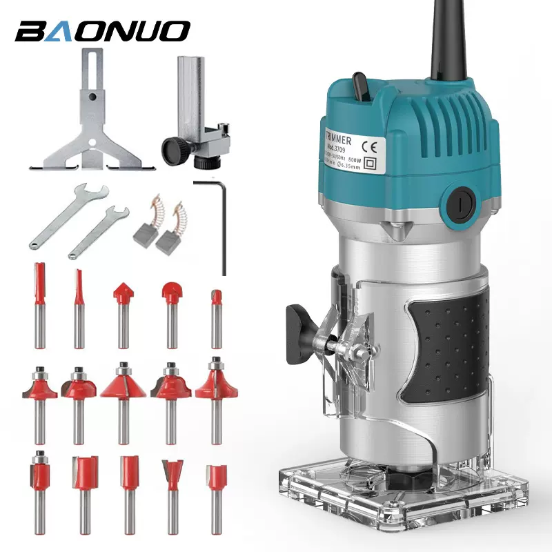 修边机直销电动木工工具雕刻开孔开槽多功能小型 倒边倒角 电木铣