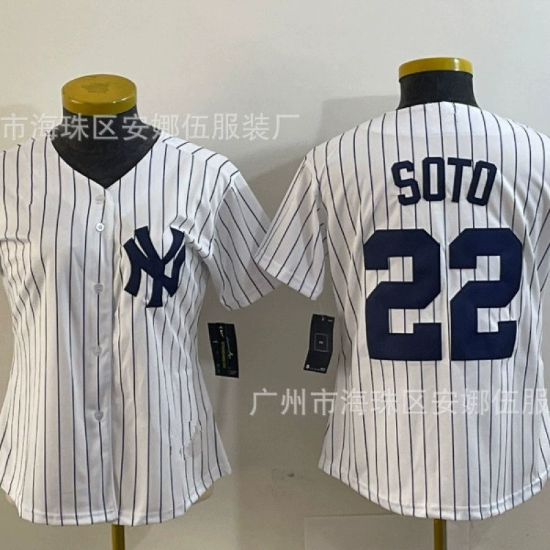 Оптовая продажа женской бейсбольной формы Yankees 2024 № 22 SOTO с вышивкой, японская сборная, фан-версия