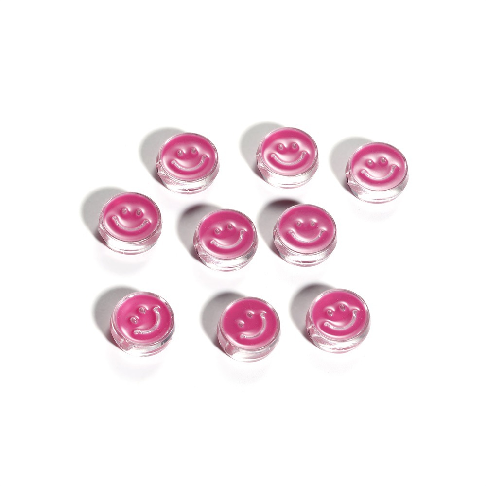 Simple Style Smiley Face Arylic Enamel Jewelry Accessories 10 Pieces