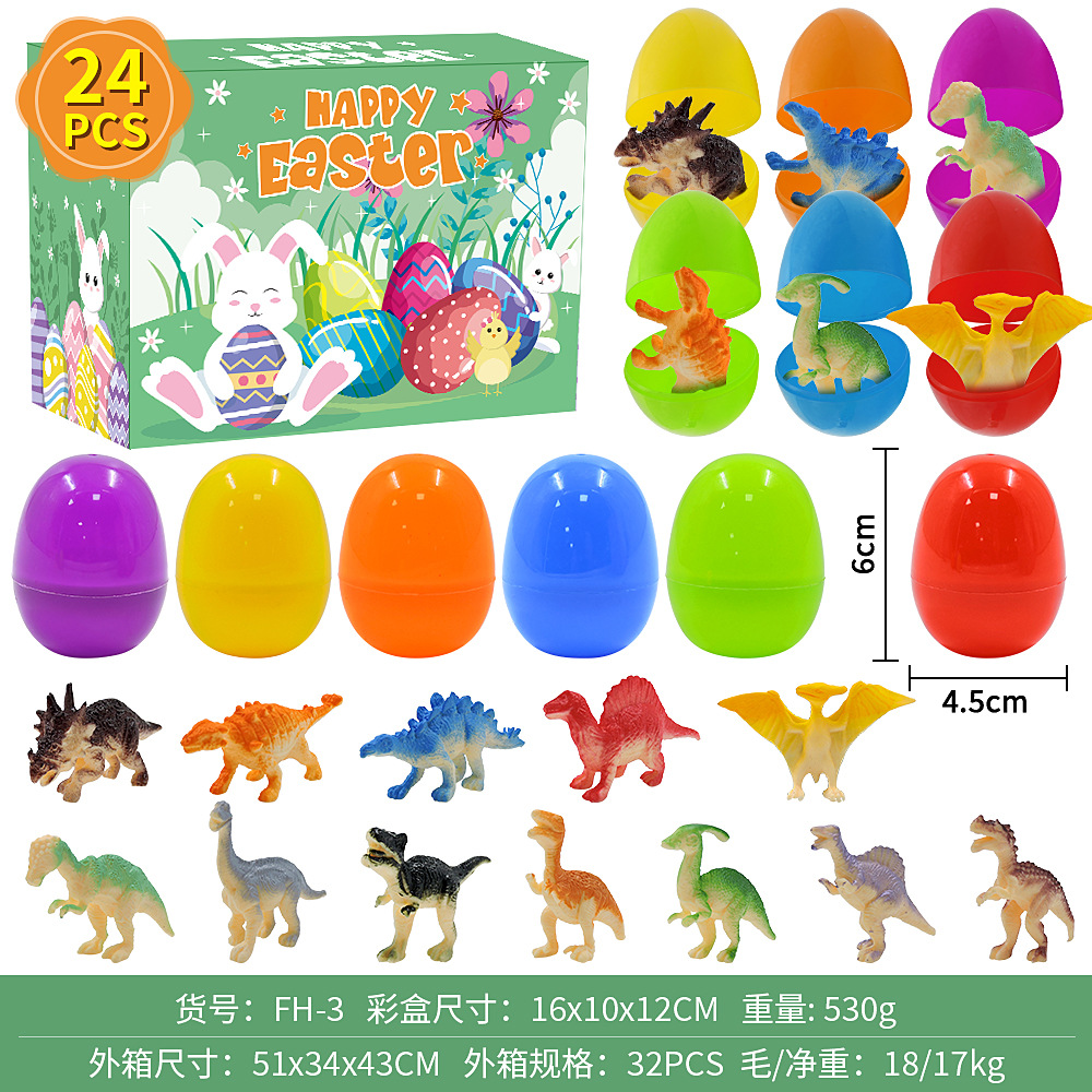 Huevo de Pascua de descompresión traje de dinosaurio caja ciega niños fiesta juguete DIY simulación huevo juguete de Pascua