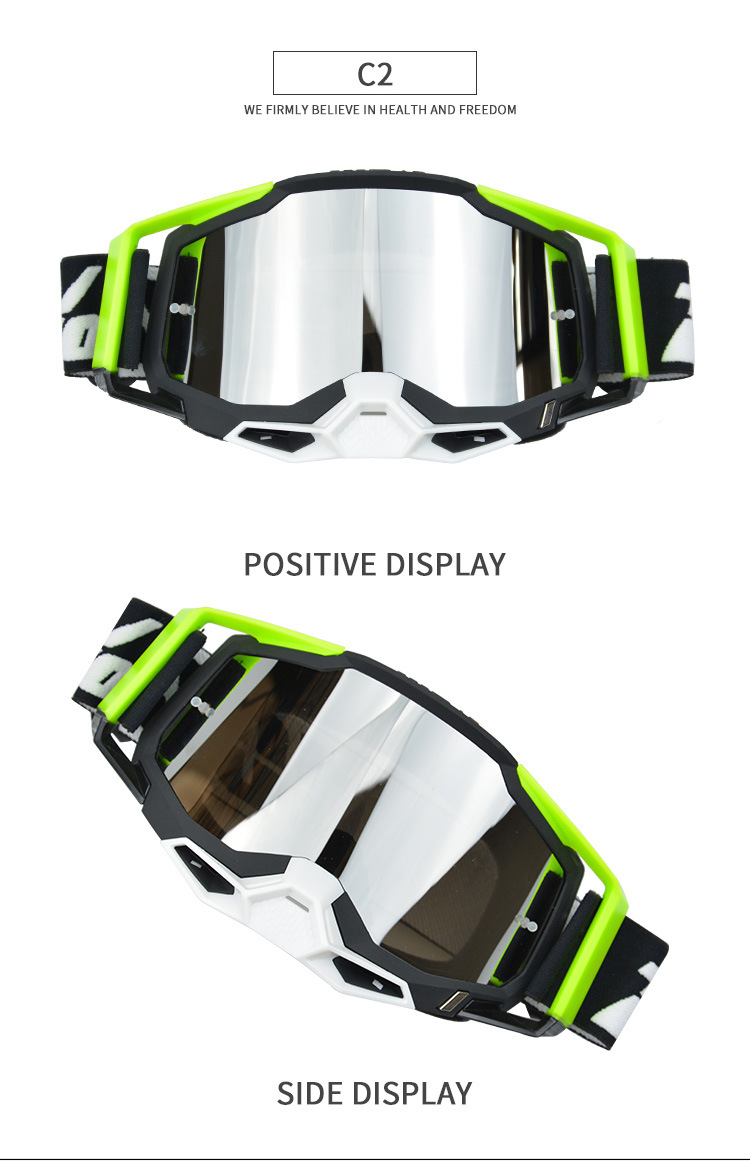 2023 New Colorful Motorcycle Windshields, High Definition Speed Windproof Sandproof, UV Resistant Off Road Helmet and_voghion.com