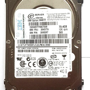 IBM 73G 10K 2.5�� SAS������Ӳ�P 39R7366 26K5777 26K5657