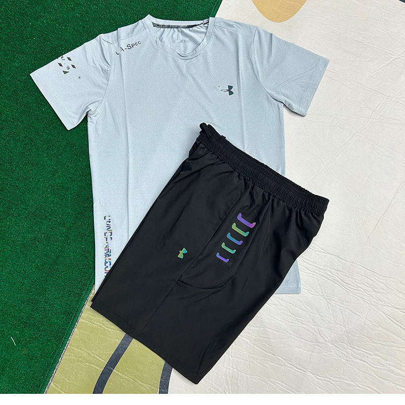 Hombres nuevos al por mayor deportes de secado rápido transpirables de manga corta camiseta de entrenamiento de hielo suelta chaqueta casual fitness