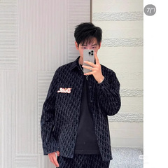 「高定同源」春蛇紋刺繍ジャケット潮游連名高級カウボーイコート男女同服セット
