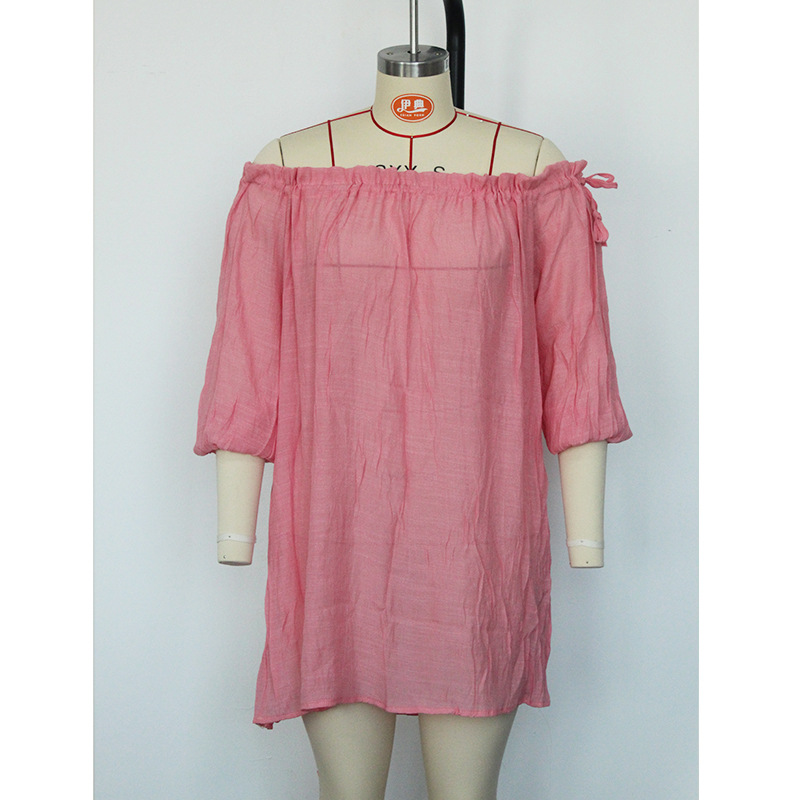 Womenu0027S Fashion Solid Color Cotton Polyacrylonitrile Fiber Cover Ups 1 Piece