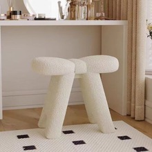 奶油风化妆凳卧室简约现代梳妆凳网红ins家用轻奢化妆椅子美甲凳