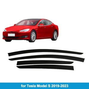 Tesla Model S 2019-2023 Yağış Qalxanı Yan Pəncərə Deflektoru Qalınlaşdırılmış Versiya