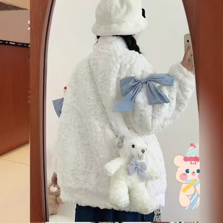 (2개) 블루 스웨터 카디건 니트 가을과 겨울 새로운 봉제 자켓