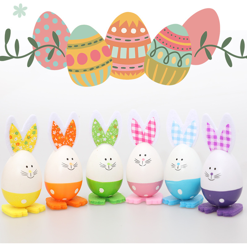 Cross-border Amazon rabbit egg Easter rabbit egg painted Easter decoration children's toys
