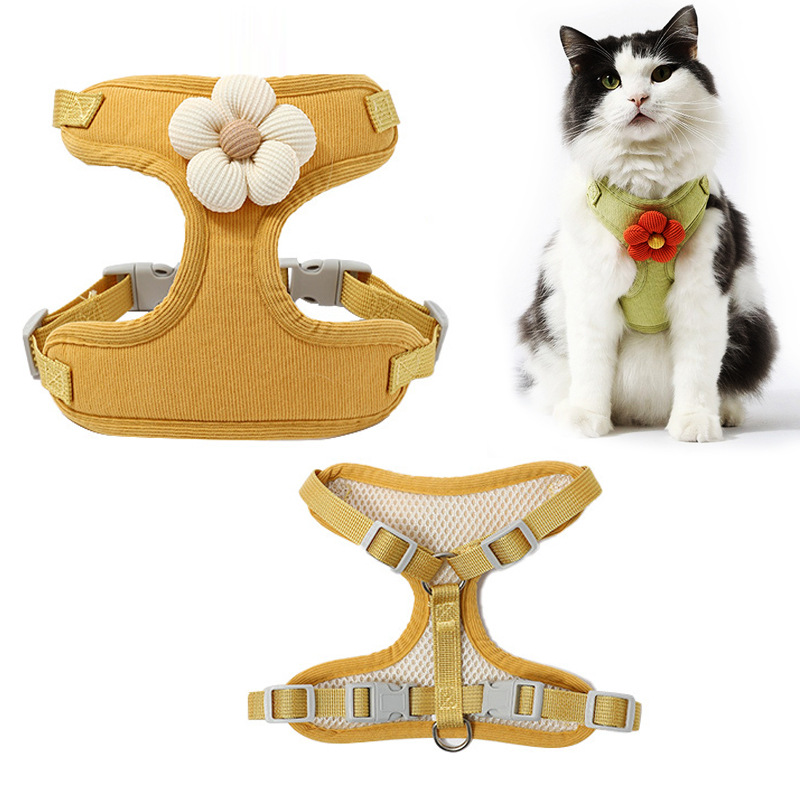 Chaleco para mascotas, cuerda de tracción, accesorios tridimensionales de dibujos animados para perros, teddy paseando a los perros, cuerda, gato, salir, evitar que el pecho y la espalda se liberen