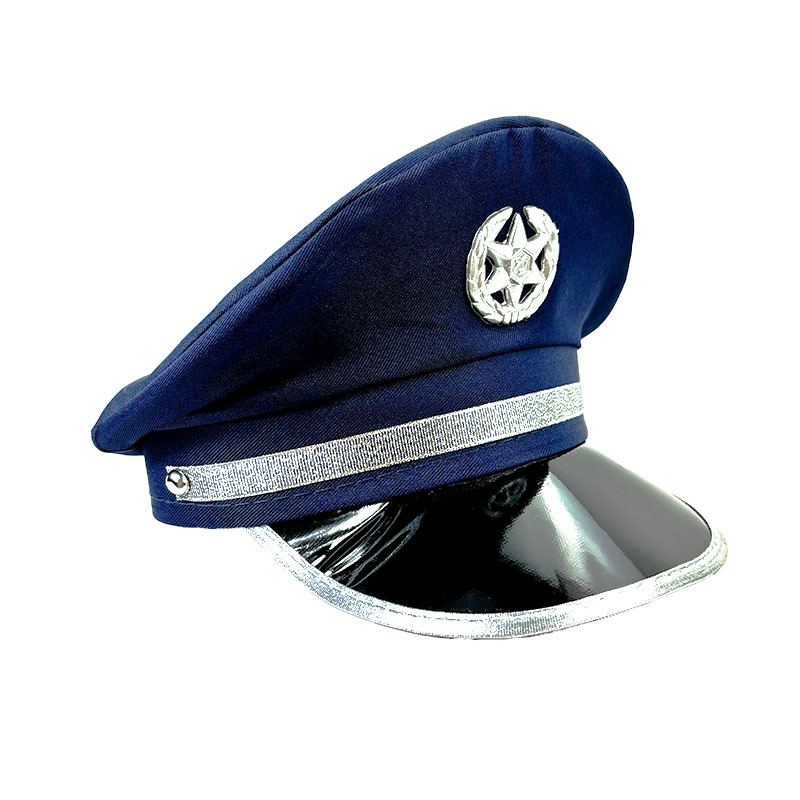 Sombrero de policía europeo y americano de siete colores de Amazon, uniforme sexy, sombrero de fiesta, sombrero de capitán de Halloween, sombrero de policía europeo y americano