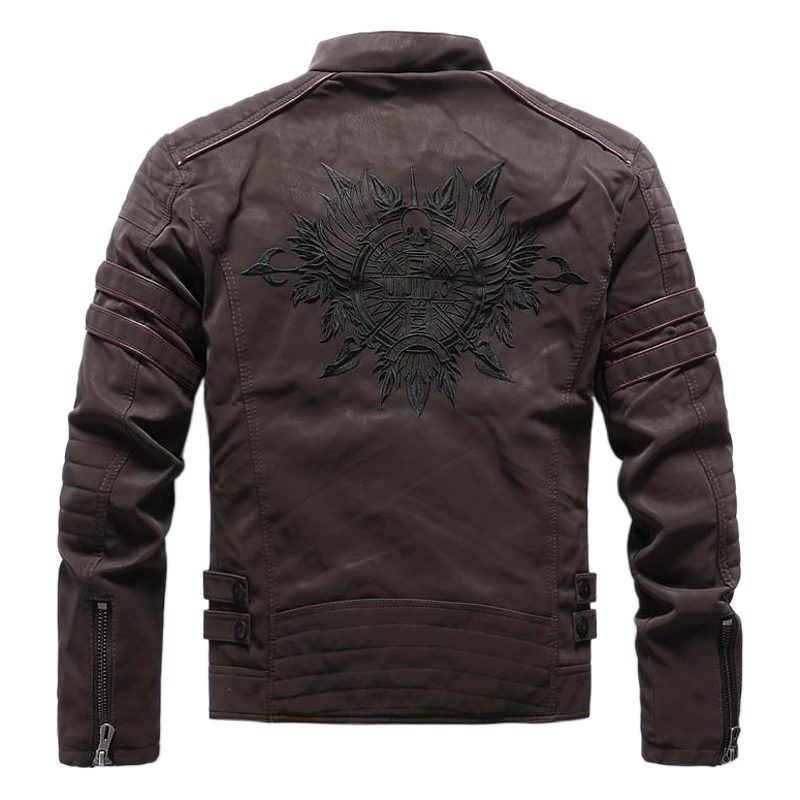 Прямая поставка с фабрики, мужская осенне-зимняя одежда из матовой кожи, Модная тонкая шлифовальная куртка из искусственной кожи, мотоциклетная брендовая тонкая куртка Tide