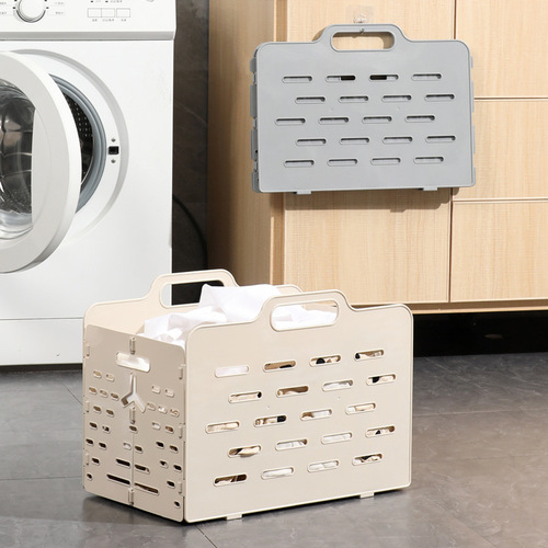 Large plastic folding dirty clothes basket change of clothes toy storage basket bathroom wall-mounted dirty clothes basket laundry basket