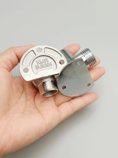 Stainless Steel Faucet Holder 1/2 Inch Wall Mount Connector No-Drill Wall Bracket Base Surface-Mounted Wall Holder