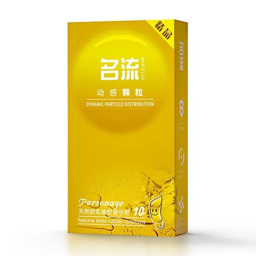 Celebrity-Grade Ultra-Thin Barely There 003 Condom with G-Spot Pearls, Water-Infused Long-Lasting Wolf Condom