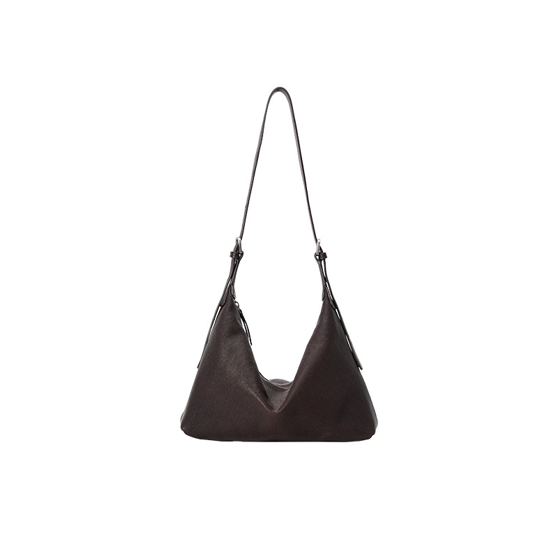 Qiu Zhen Vegetable Tanned Cowhide & Sheepskin Double-Handle Hobo Bag Large Capacity Shoulder Crossbody Commuter Bag For Women - Thumbnail 8