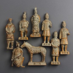 创意立体陕西西安兵马俑树脂冰箱贴磁吸贴城市旅游风景文创收藏品