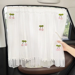 Car window sunshade curtain, in-car sun protection curtain, car-mounted privacy curtain for baby sleeping, front and rear row track-type
