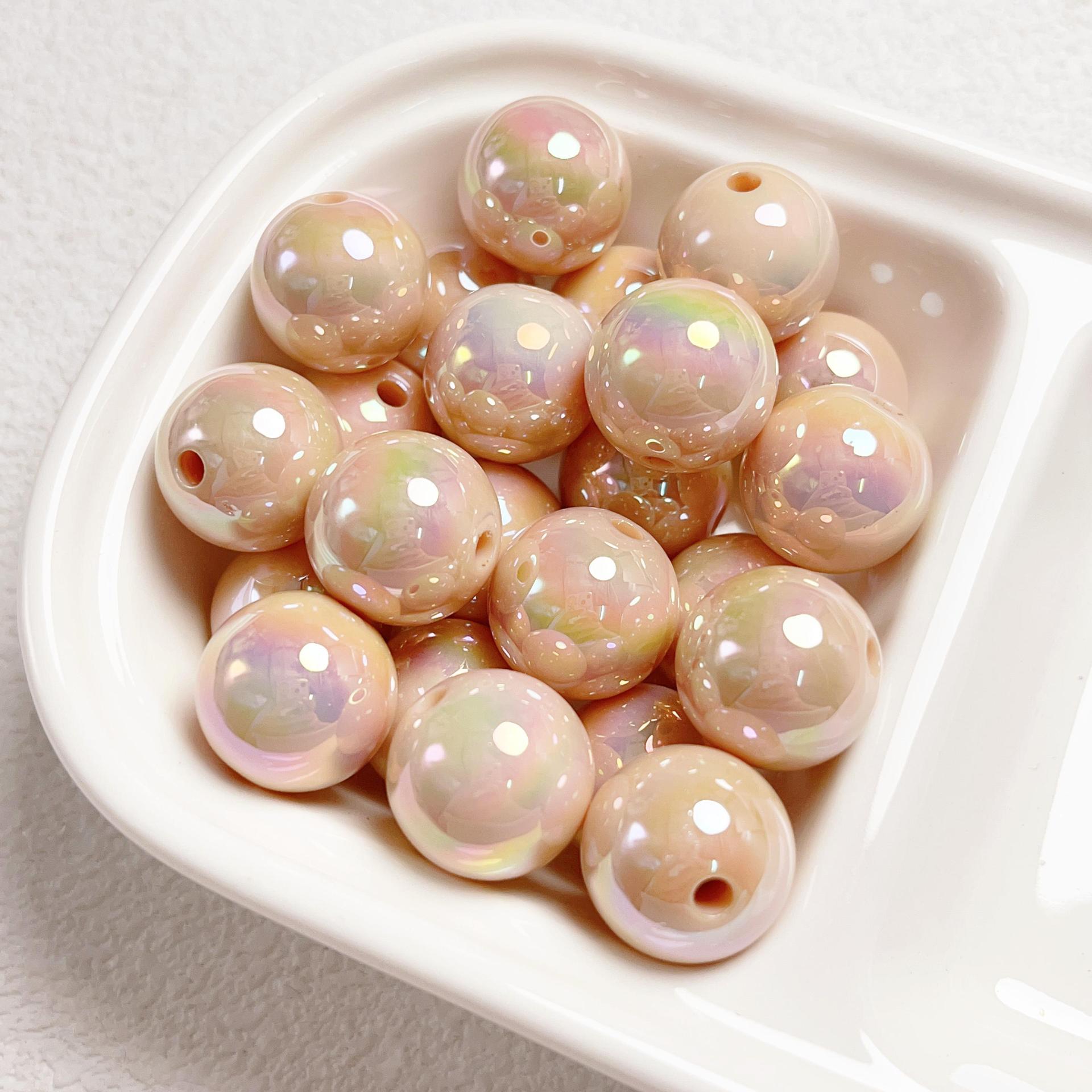 23g Weight Beads Jewelry Making Type DIY Jewelry Accessories Classification 10 PCS/Package Quantity Acrylic Material Ball Pattern Plating Design Simple Style Style 10 PCS/Package Arylic Ball DIY Jewelry Accessories Beads 12