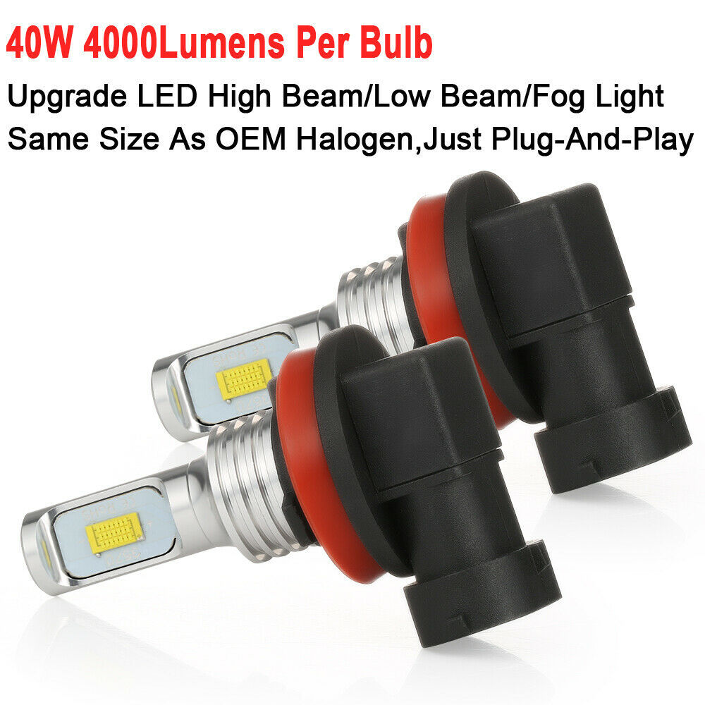 Faros transfronterizos de automóviles LED luz de niebla 80W H8 / H9 / H11 CSP LED luz diurna de automóviles luz blanca
