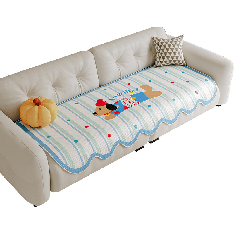 2025 nuevo cojín de sofá de ratán de seda de hielo de dibujos animados de verano cojín antideslizante de verano cojín de verano de forma especial cojín de hielo cojín