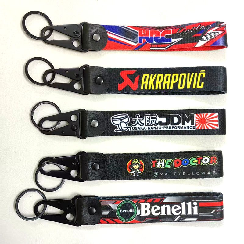 Directly Supplied from the Manufacturer, Motorcycle and Car Embroidery Heat Transfer Fabric Strips, Fabric Trailer Keychains, Hot-Selling Overseas