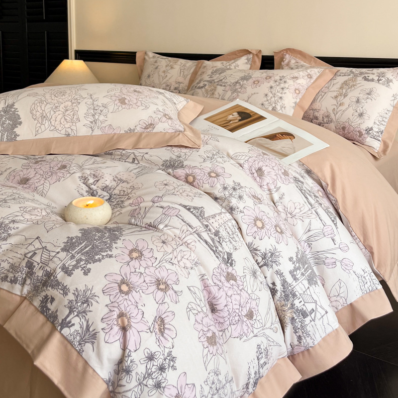 100% algodón molido, sábanas de cama de algodón