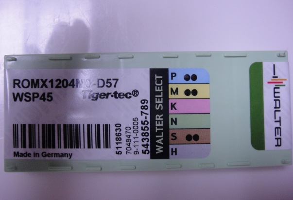 瓦尔特不锈钢铣刀片ROHX10T3M0-D67 WSM35德国瓦尔特可转位刀片